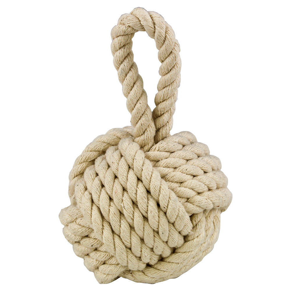 Papírnehezék - Majomököl, krém színű, pamut, m: 13cm, 7,5x7,5cm