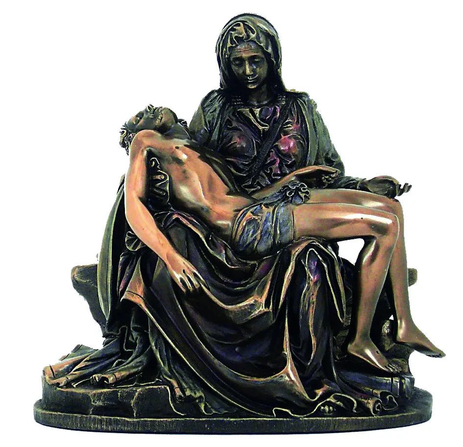 Pieta Michelangelo bronz bevonatú szobor - MODIANO