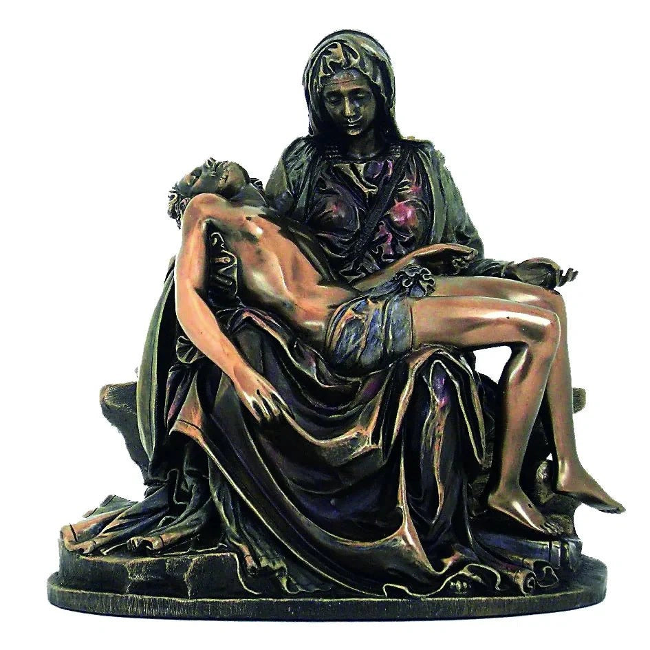 Pieta Michelangelo bronz bevonatú szobor - MODIANO