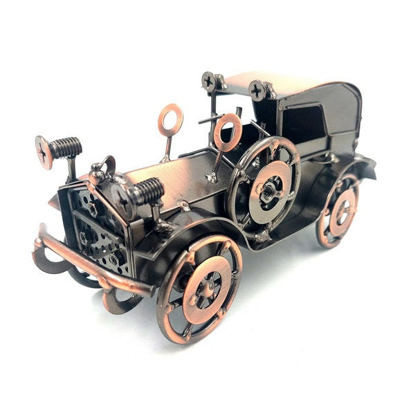 Retro fém autómodell – Veterán autó dekoráció
