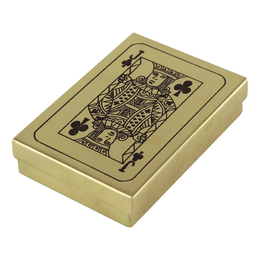 Réz kártyadoboz 55 darabos kártyával, 7x10x2,3cm
