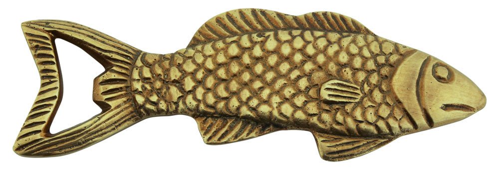 Sörnyitó - hal, antik sárgaréz, 15x5x0,5cm - MODIANO