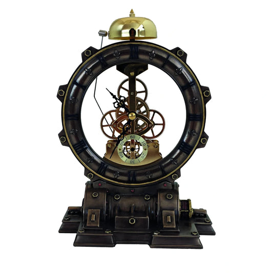Steampunk ketyegő óra bronz bevonatú szobor - MODIANO