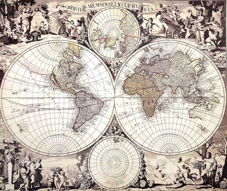 Történelmi világtérkép 1686. - G. Valck - Utánnyomás - MODIANO