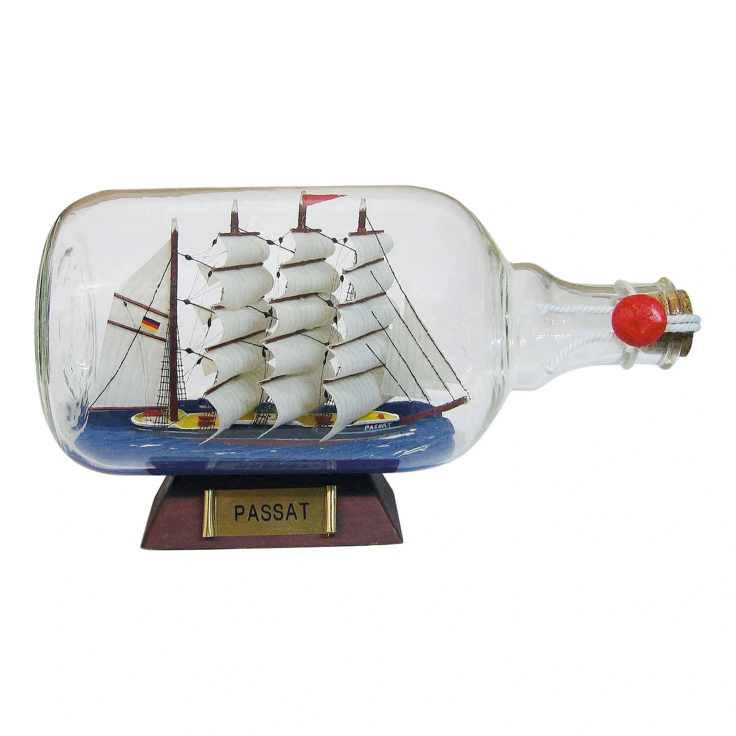 Üveghajó - passat, h: 27,5cm, m: 15cm, ø: 12,5cm