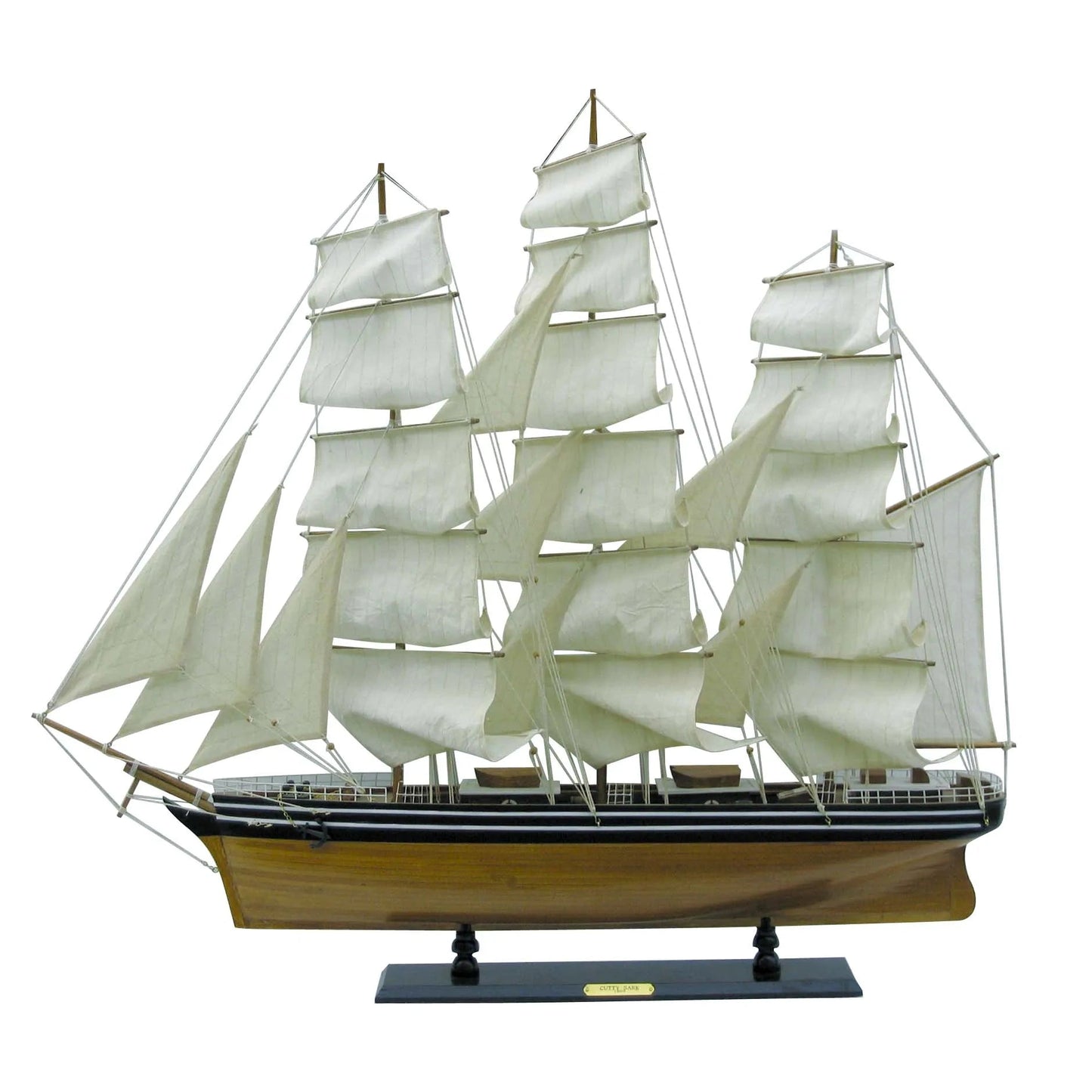Vitorlás hajó - cutty sark, fa, vászon vitorlákkal