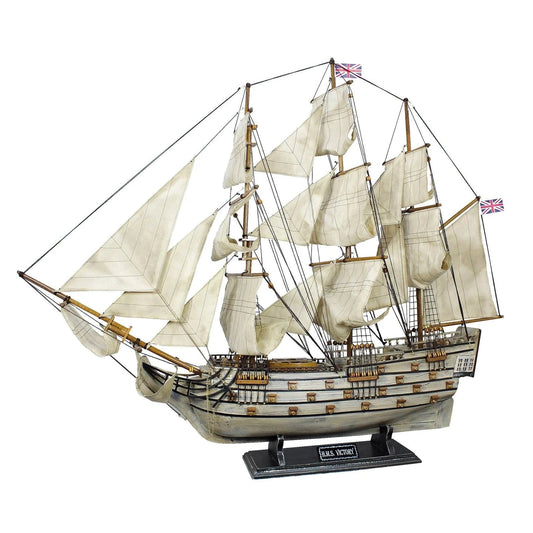 Vitorlás hajó - h.m.s.victory, fa, vászon vitorlákkal
