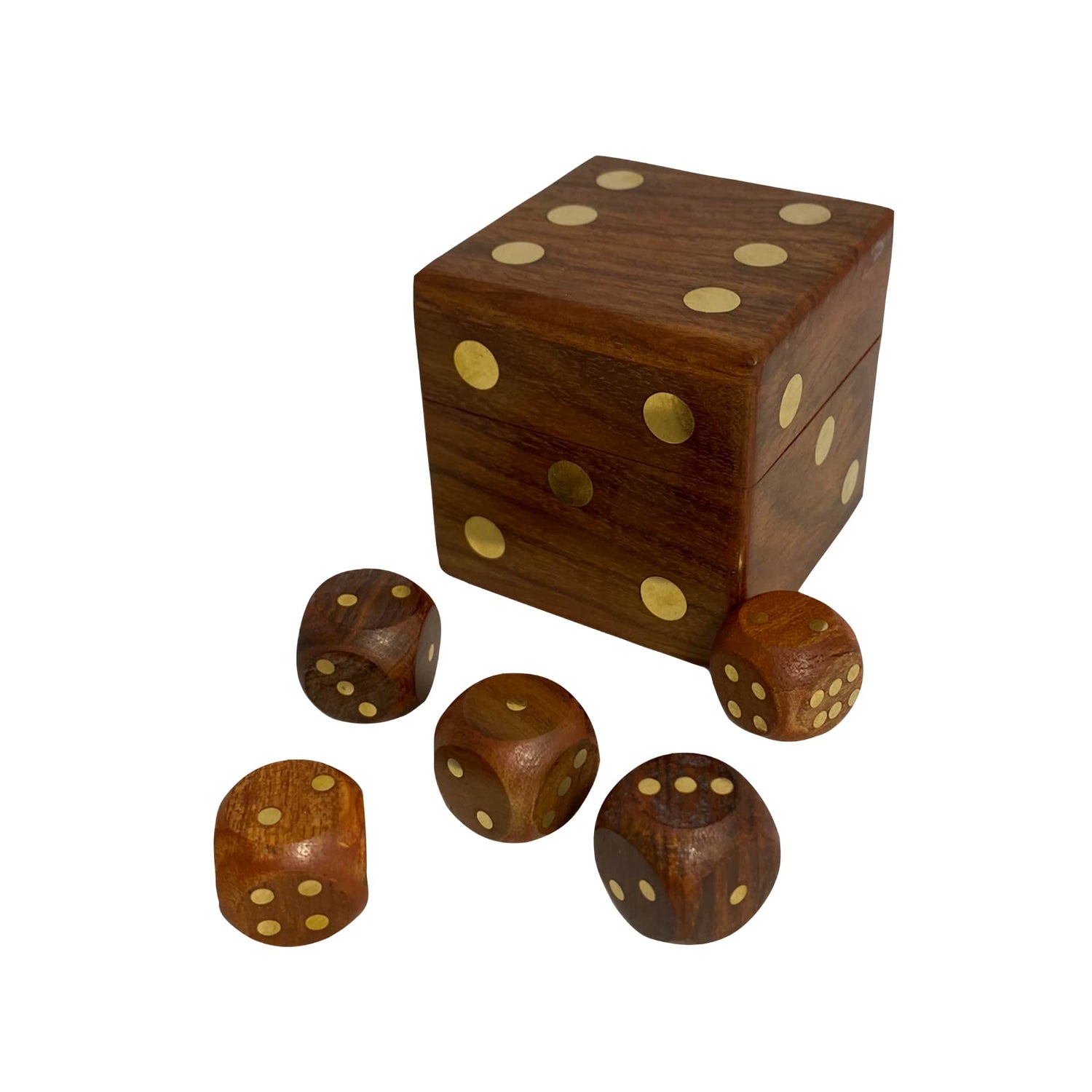 Fa dobókockák dobókocka alakú dobozban