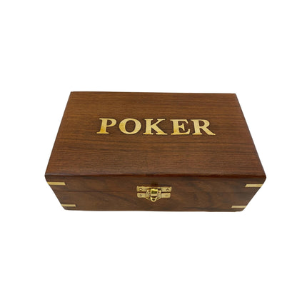 Poker szett fa dobozban - MODIANO