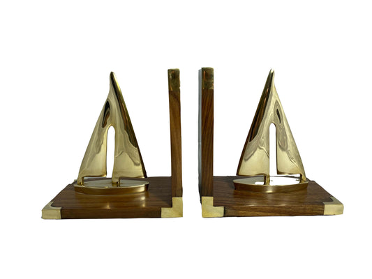 Réz vitorlás hajó könyvtámasz