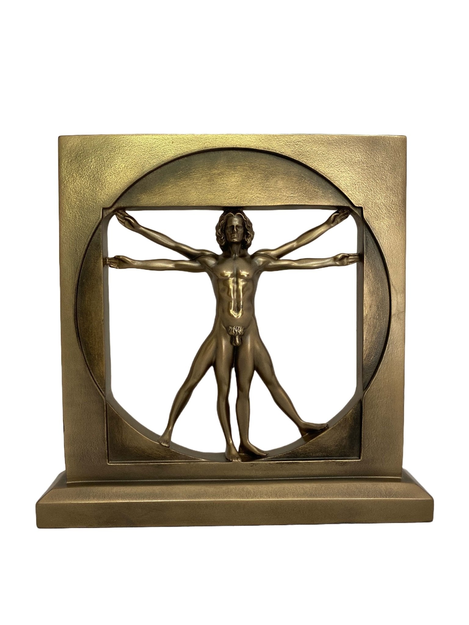 Vitruvius Leonardo Da Vinci bronz bevonatú szobor - MODIANO